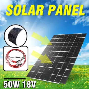 

50W Poly Crystalline Solar Batteries Charger Light Weight Solar Cells Flexible Solar Panel 500*320*3mm For RV Car Boat Ship