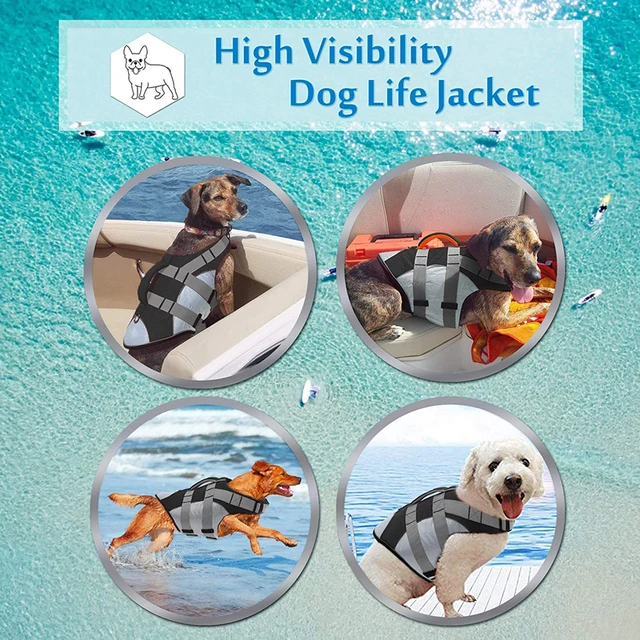 Benepaw Comfortable Dog Life Jacket Reflective Strips Rescue Handle Durable Swimming Vest Dog Summer Clothes Puppy Float Coat 2
