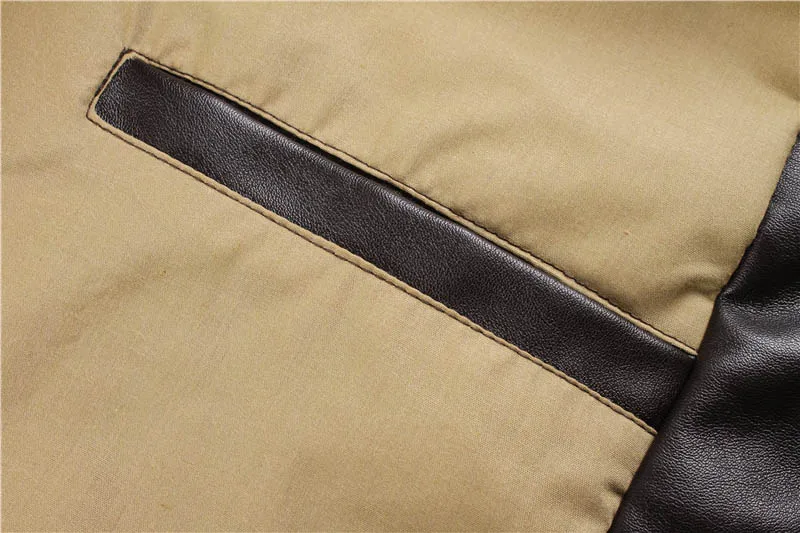 Mcikkny Men Pu Leather Bomber Jackets Coats Winter Motorcycle Air Force Leather Jackets Outwear Military (10)