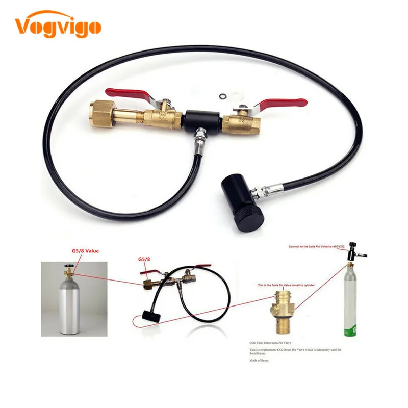 VOGVIGO 1 х SodaStream адаптер шланга G5/8 sodatream бак Цилиндр Шланг СО2 запасной разъем клапан зарядный адаптер