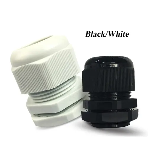 1/2/5/10pcs Waterproof Cable Gland Cable Entry IP68 PG7-PG36  White/Black Nylon Plastic Connector Joint - Image 4