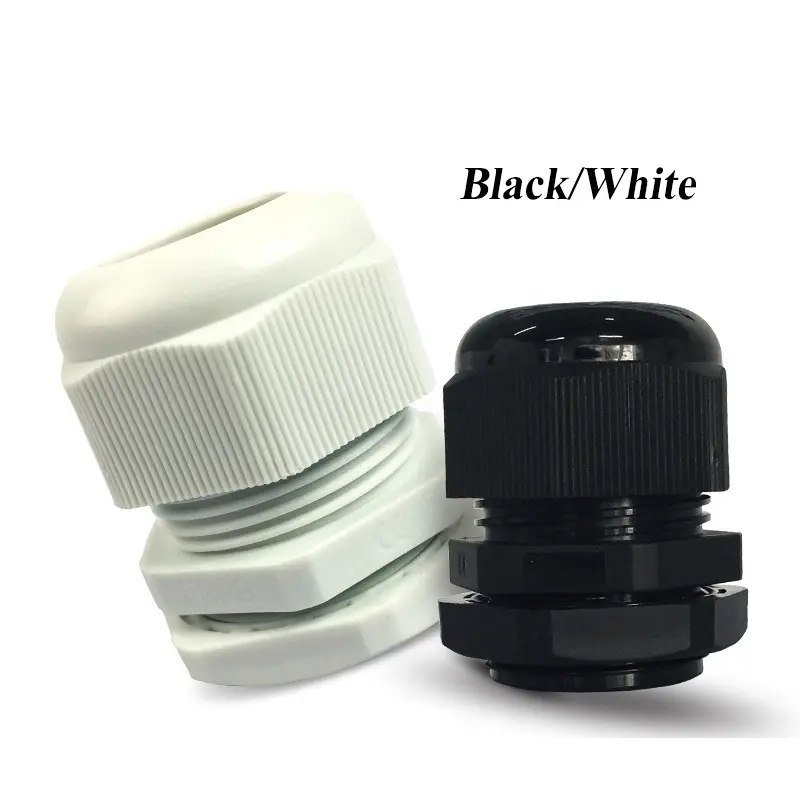 1/2/5/10pcs Waterproof Cable Gland Cable Entry IP68 PG7-PG36  White/Black Nylon Plastic Connector Joint - Image 4