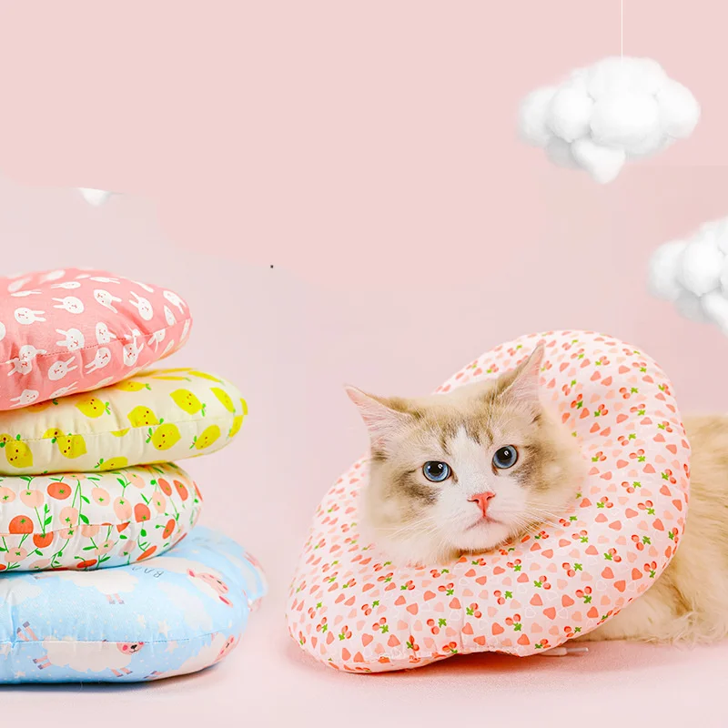 New Pet Cat Recovery Collar Elizabeth Protective for Dog Preventing Licking Wound Small Pillow Collar for Dogs Cat Pet Supplies