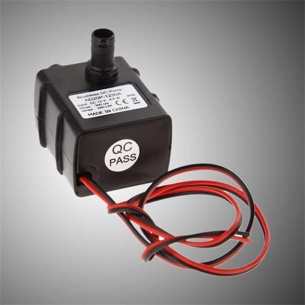 DC 12V 240L/H погружной водяной Электрический насос мини Ультра тихий черный