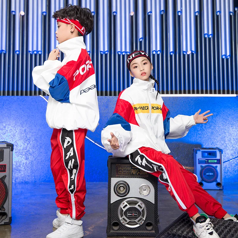 Korean-Edition-Loose-Jacket-Pants-Jazz-Suit-Children-Hiphop-Dance-Clothes-Boys-Girls-Hip-Hop-Costumes (3)