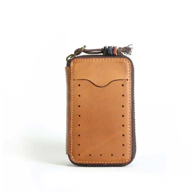 Портативный мужской из искусственной кожи держатель для карт ключ сумка чехол портмоне кошелек на молнии - Цвет: 8