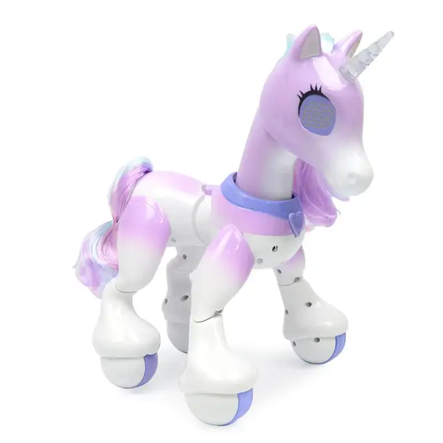 Large RC Unicorns Robot Cute Cartoon Animal Infrared induction Model Electric Educational Remote Control Pet Toys for children 4