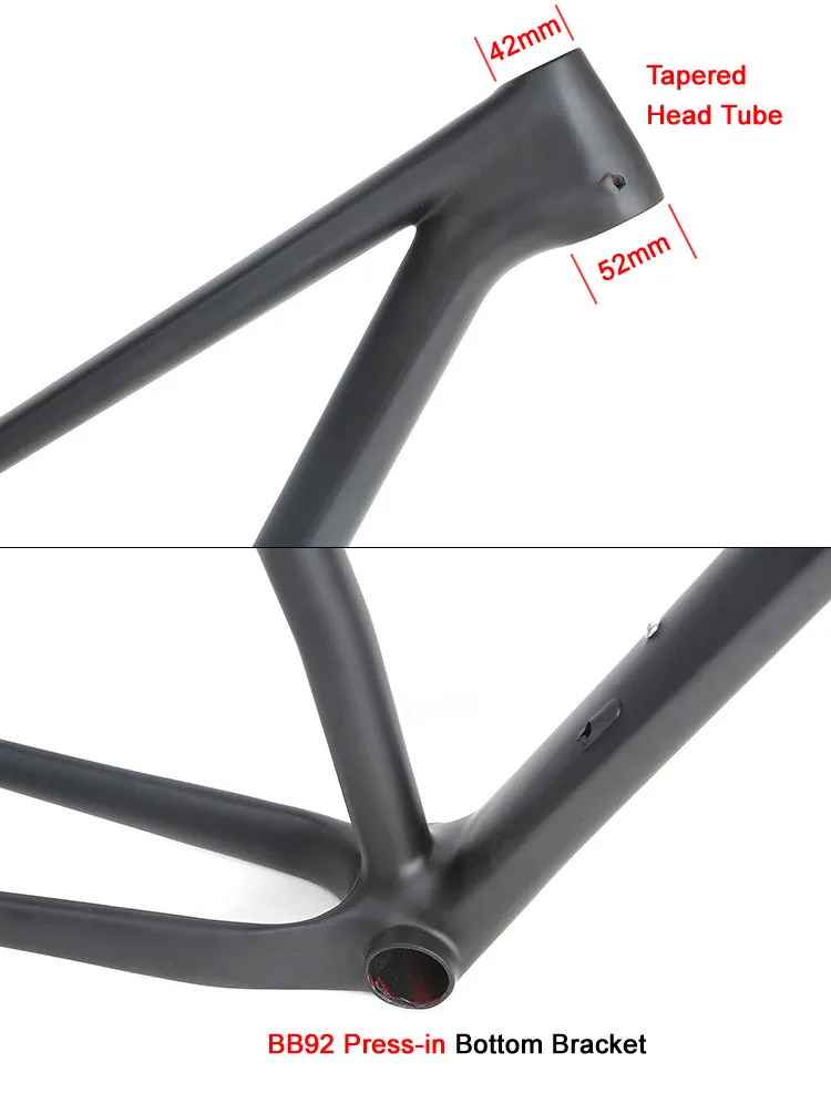 Twitter M5 Mtb Carbon 18K Frame 29 27.5er Thru Axle 12*142mm Matte Gloss Black Carbon Fibre Disc Brake Inner Cable