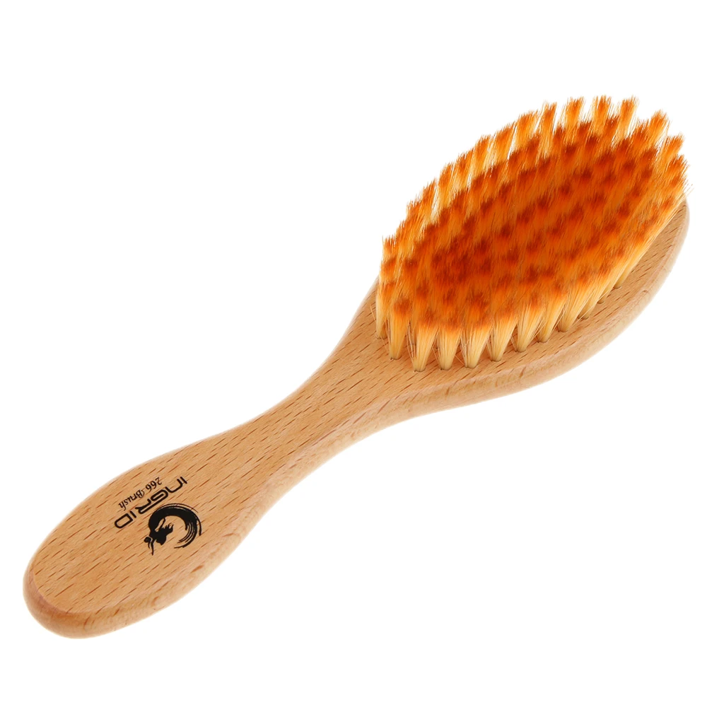 Baby Wooden Hair Brush Super Soft Bristles Massage Comb for Newborns Toddlers Face Neck Duster Cleaning Tool