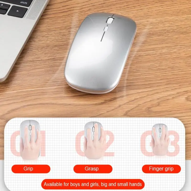 2,4 ГГц+ Bluetooth 5,0 Беспроводной зарядки игровая Мышь 1600 Точек на дюйм 4 кнопку Mute оптическая мышь для настольного компьютера Тетрадь ТВ
