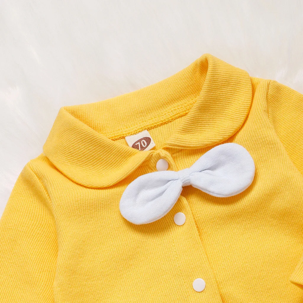 ARLONEETBaby/одежда с длинными рукавами для мальчиков; комбинезон; бант для новорожденных; комбинезон; зимняя Пижама для новорожденных мальчиков; комбинезон