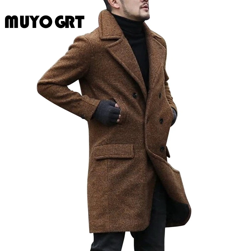 MUYOGRT 2020 New Winter Woolen Coat Men Leisure Long Sections Coats Mens Pure Color Casual Fashion Jackets Casual Men Overcoat MUYOGRT 2020 New Winter Woolen Coat Men Leisure Long Sections Coats Mens Pure Color Casual Fashion Jackets Casual Men Overcoat