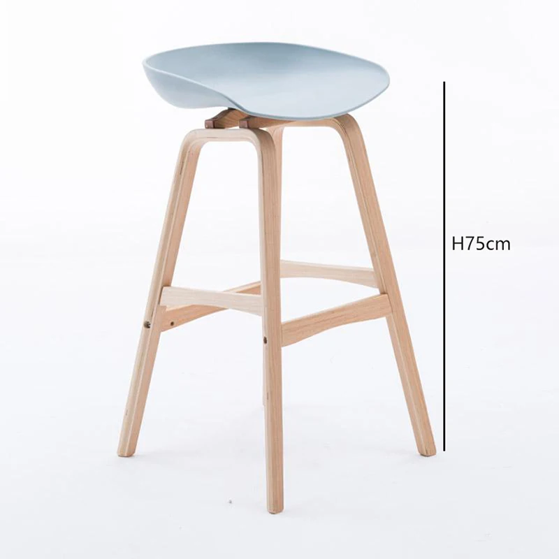 Современные минималистичные барные стулья, европейские креативные барные стулья из твердой древесины, скандинавские модные ресторанные стульчики, мебель для стульев
