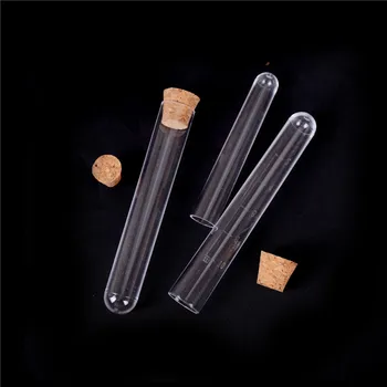 

10pcs 16.5*105mm Plastic Test Tube With Cork Clear Wedding Favor Gift