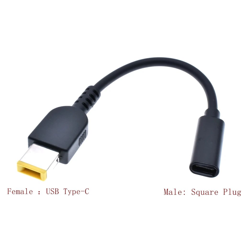 Адаптер питания для ноутбука USB Type C штекер типа мама в квадратный наконечник