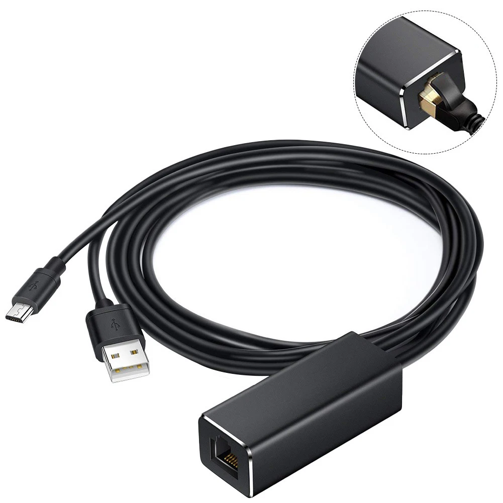 2 в 1 микро USB сетевой Ethernet Кабель-адаптер для Chromecast Fire tv Stick tv stick не нужно буферизовать