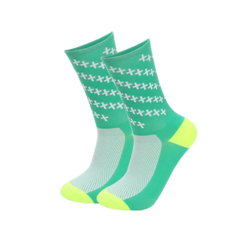 Профессиональные велосипедные носки для мужчин и женщин, уличные носки для езды на велосипеде, брендовые Компрессионные спортивные носки для бега - Цвет: G