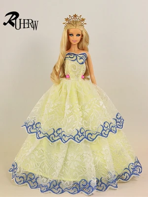 1 шт., модное свадебное платье, платье принцессы, одежда, платье для куклы Барби, платье - Цвет: D12