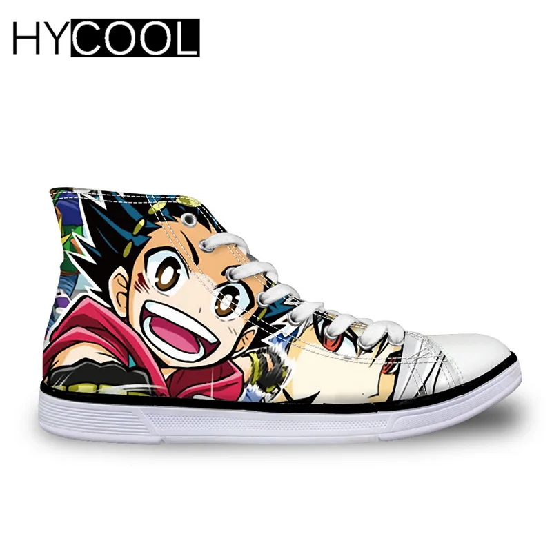 HYCOOL прогулочная обувь аниме Beyblade Burst Evolution Print Высокая парусиновая для прогулок