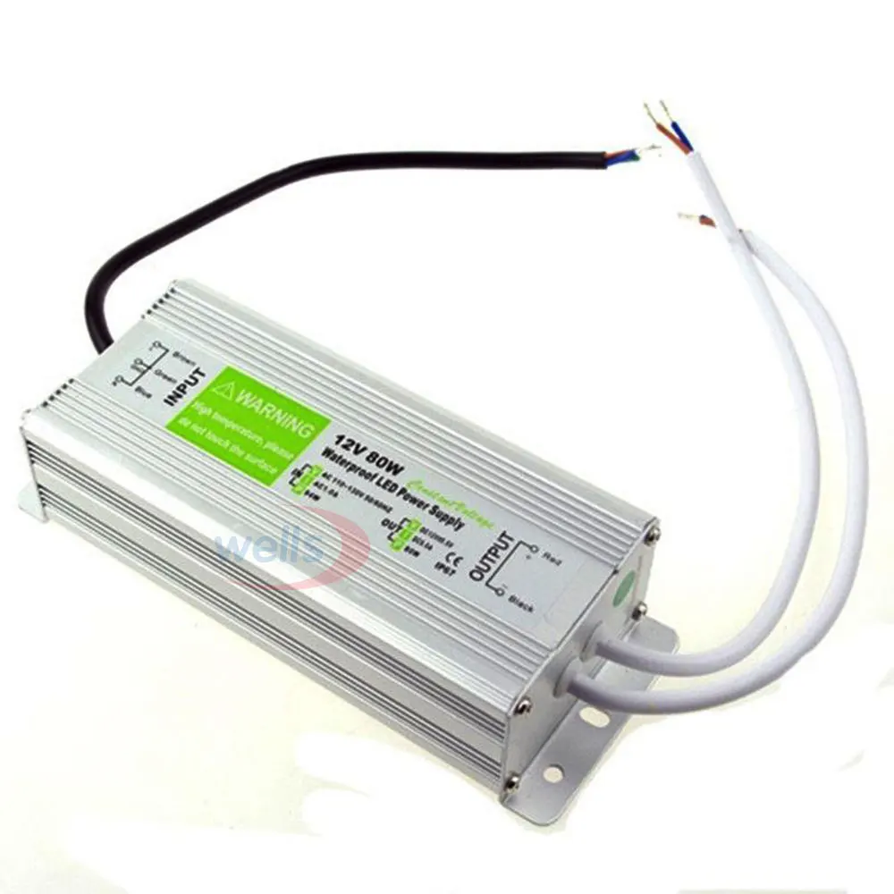 Водонепроницаемый IP67 Светодиодный драйвер Ac dc 12V/24V 10W 15W 20W 25W 30W 36W 45W 50W 60W 80W 100W 120W 150W