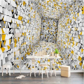 

Milofi custom large wallpaper mural European 3D abstract vertical paper-cut living room bedroom background wallpaper mural...
