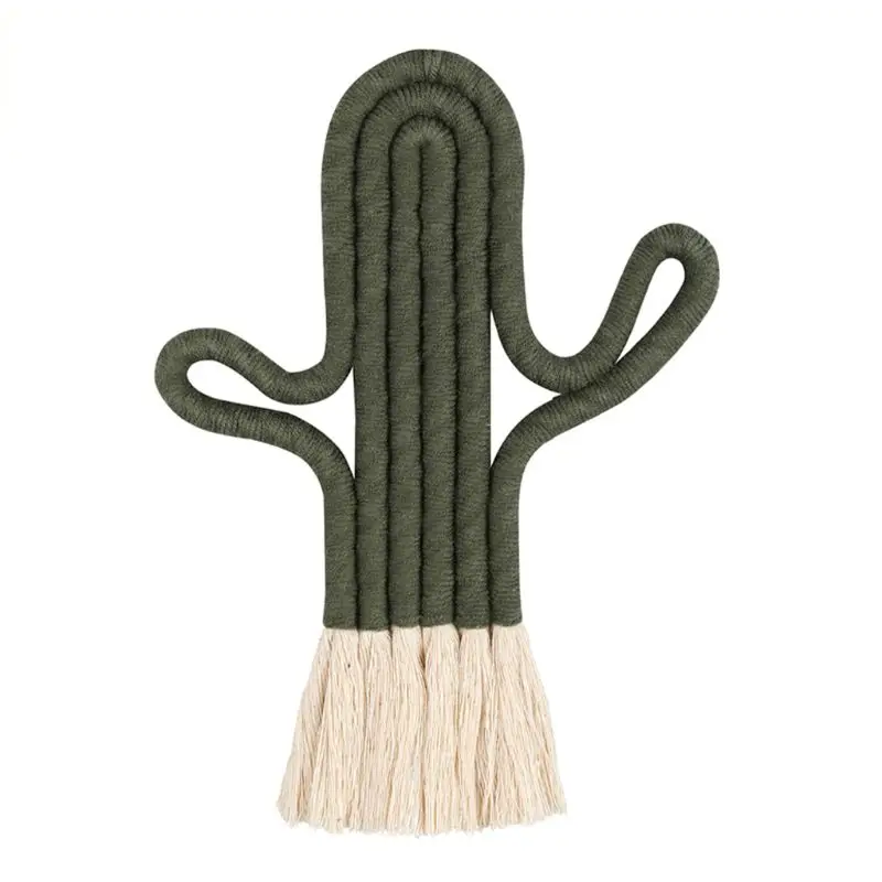 Nordic Room Decoration Cactus Tapestry Macrame Wall Hanging Boho Decor College Dorm Gifts | Дом и сад