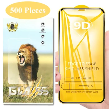 

500pcs 9D Full Cover Tempered Glass For Xiaomi Redmi Note 9 Pro 2 9S Max 8 8A 8T 7 7A K30 Screen Protector Film With New Package