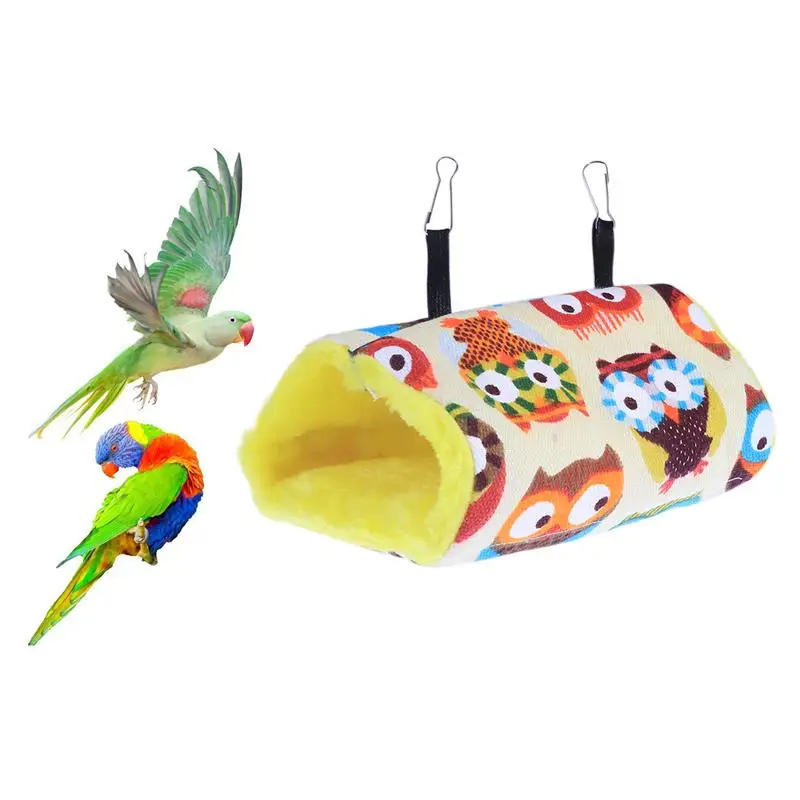 

Environmental Pet Nest Toy For Parrots Cockatiel Small Birds Owl Pattern Cotton Nest Toy Fun Toy Pet Parrots Climb Accessories