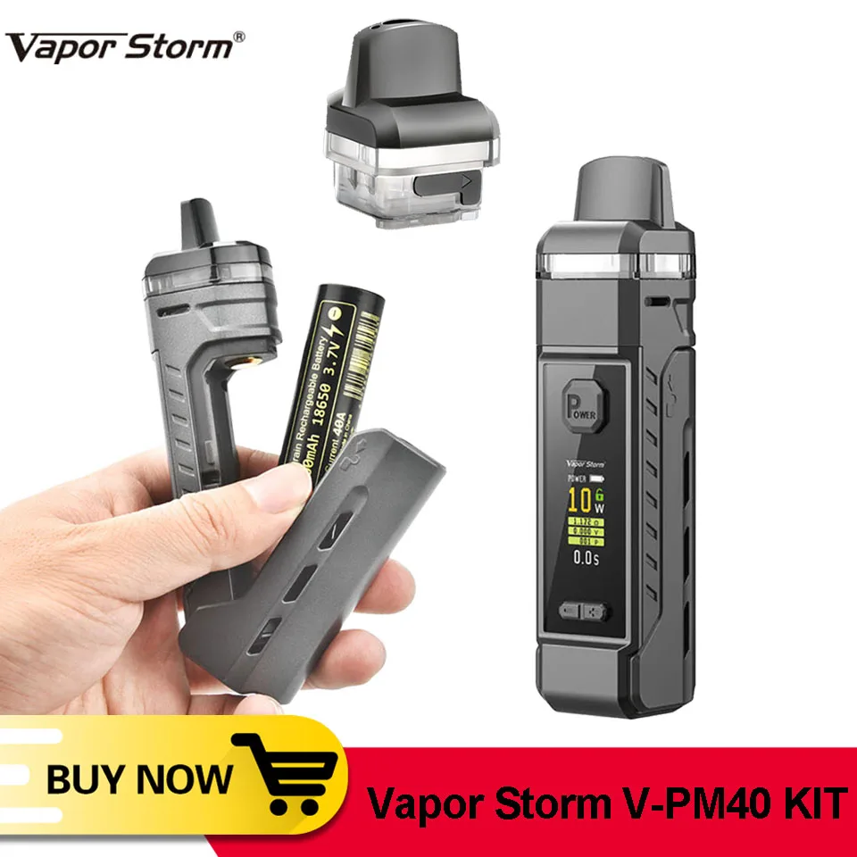 Оригинальный вейп набор Vapor Storm V PM 40 картридж под 4 8 мл сетчатая катушка с 0 96