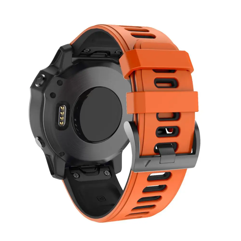 20mm Silicone Watch Strap for Garmin Fenix 5S Two-Tone Soft Watch Band Replacement for Fenix 5S Plus/Fenix 6S 6S Pro Smartwatche
