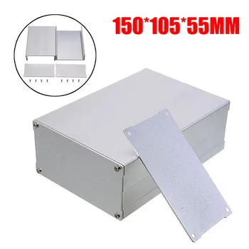 

1Piece Durable Silver Enclosure Case Aluminum Box Circuit Board Electronic Project Case DIY 150*105*55mm