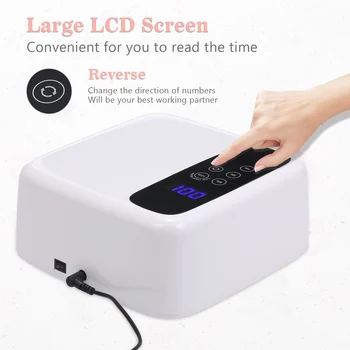 

72W Smart Nail Lamp with LCD Display Memory Pause Timer Function LED UV Gel Nail Dryer Nail Curing Lamp LED Light Nail Art Tool