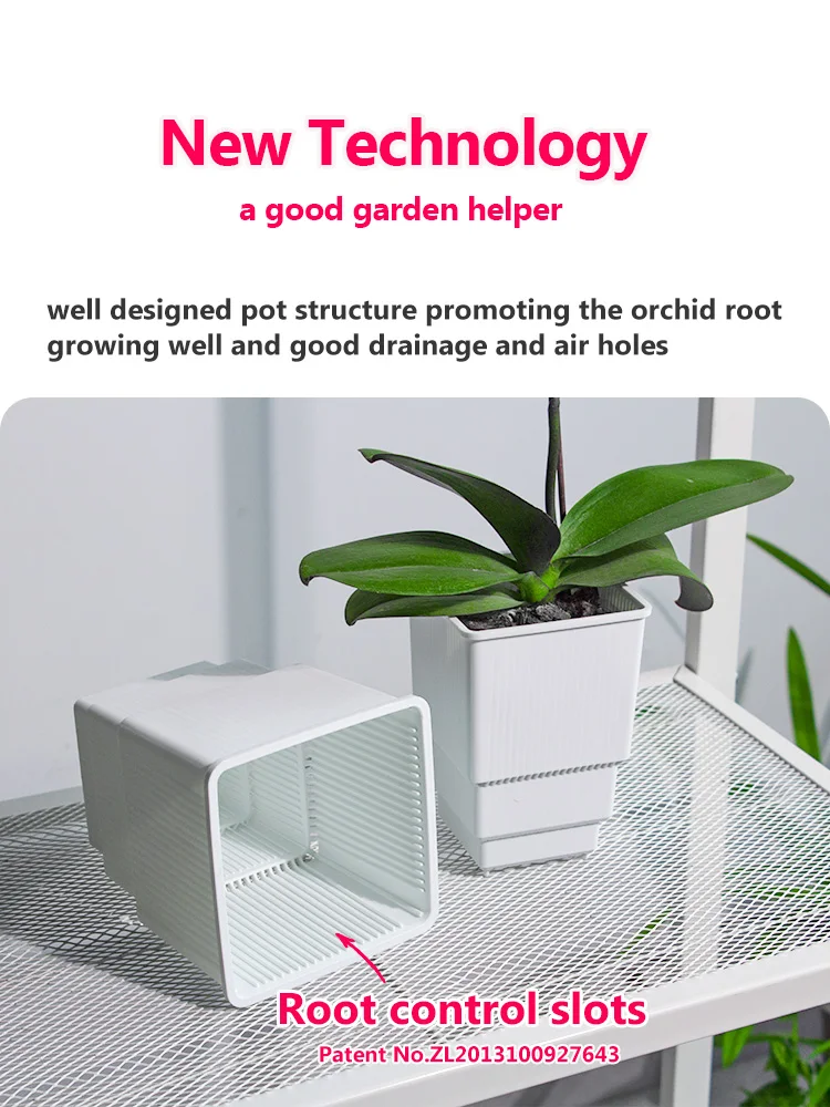 プラスチック製の植木鉢,屋内植物の植木鉢,修理用の蘭ポット - AliExpress