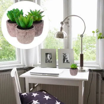 

Durable Creative Lifelike Beautiful Fadeless Fake Bonsai Artificial Plant Simulated Succulent
