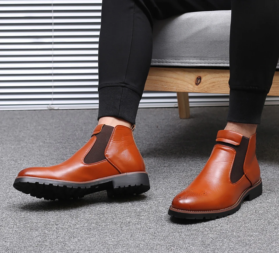 39-48 Ботинки Челси мужские удобные брендовые модные повседневные ботинки# NXRB565