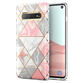 

I-BLASON For Samsung S10 Case 6.1 inch Cosmo Lite Stylish Premium Hybrid Slim Bumper Marble Back Cover with Camera Protection