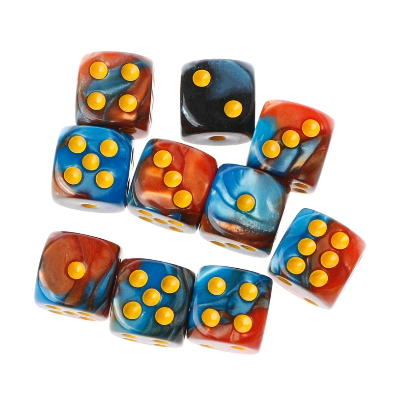 Six Sided Acrylic Dices 10pcs For Bar
