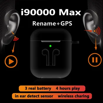 

i90000 max tws 1:1 GPS Rename i90000 tws Wireless Bluetooth headsets tws i90000 max for iPhone Android PK i9000 tws