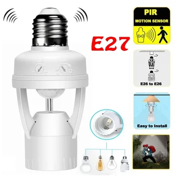 

360 degree thermal infrared motion sensor infrared sensor IR human body E27 plug LED bulb lamp holder