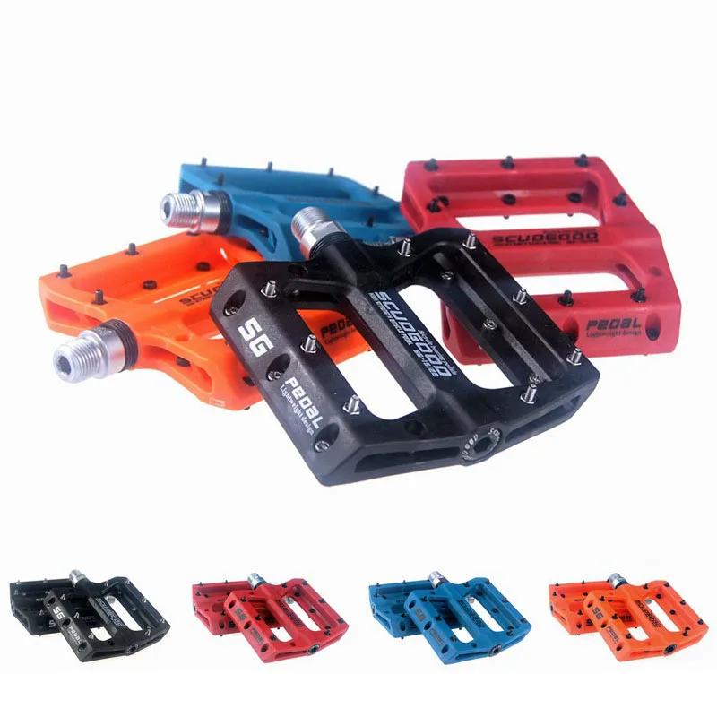 Nylon Fiber Ultra-light pedal Mountain Bike Bicycle Pedals 4 Colors Big Foot Road Bearing Parts | Спорт и развлечения