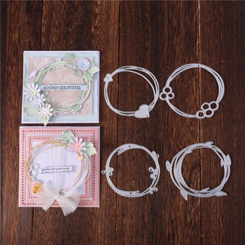 

InLoveArts 4 Wreath Metal Cutting Dies Scrapbooking Dies 2020 Card Making Album Embossing Stencil Natal Fustelle Die Cut