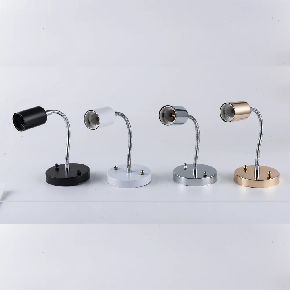 Green Bronze Luckywoo E26 Lamp Base 180° Modern Adjustable Ceiling Lamp Wall Lamp Mounted Light Bulb Holder Socket