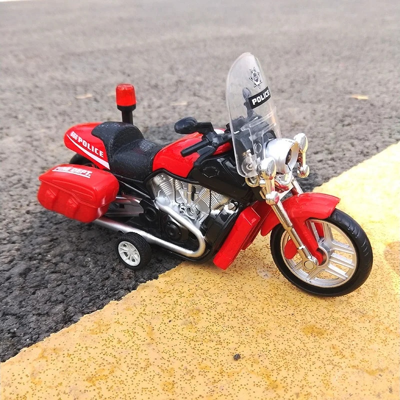 

Model Diyaduo Alloy Motorcycle Patrol Car CHILDREN'S Toy Sound And Light Warrior Motorcycle Model Ornaments
