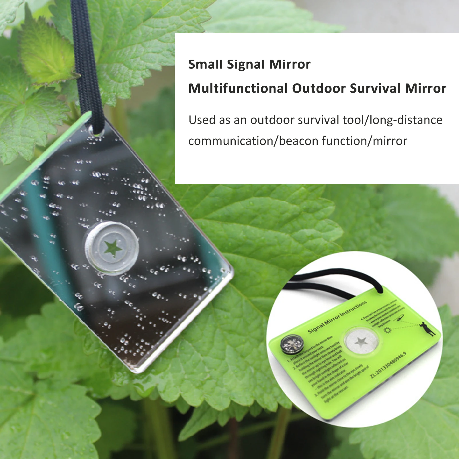Multifunctional Survival Emergency Rescue Signal Mirror Outdoor