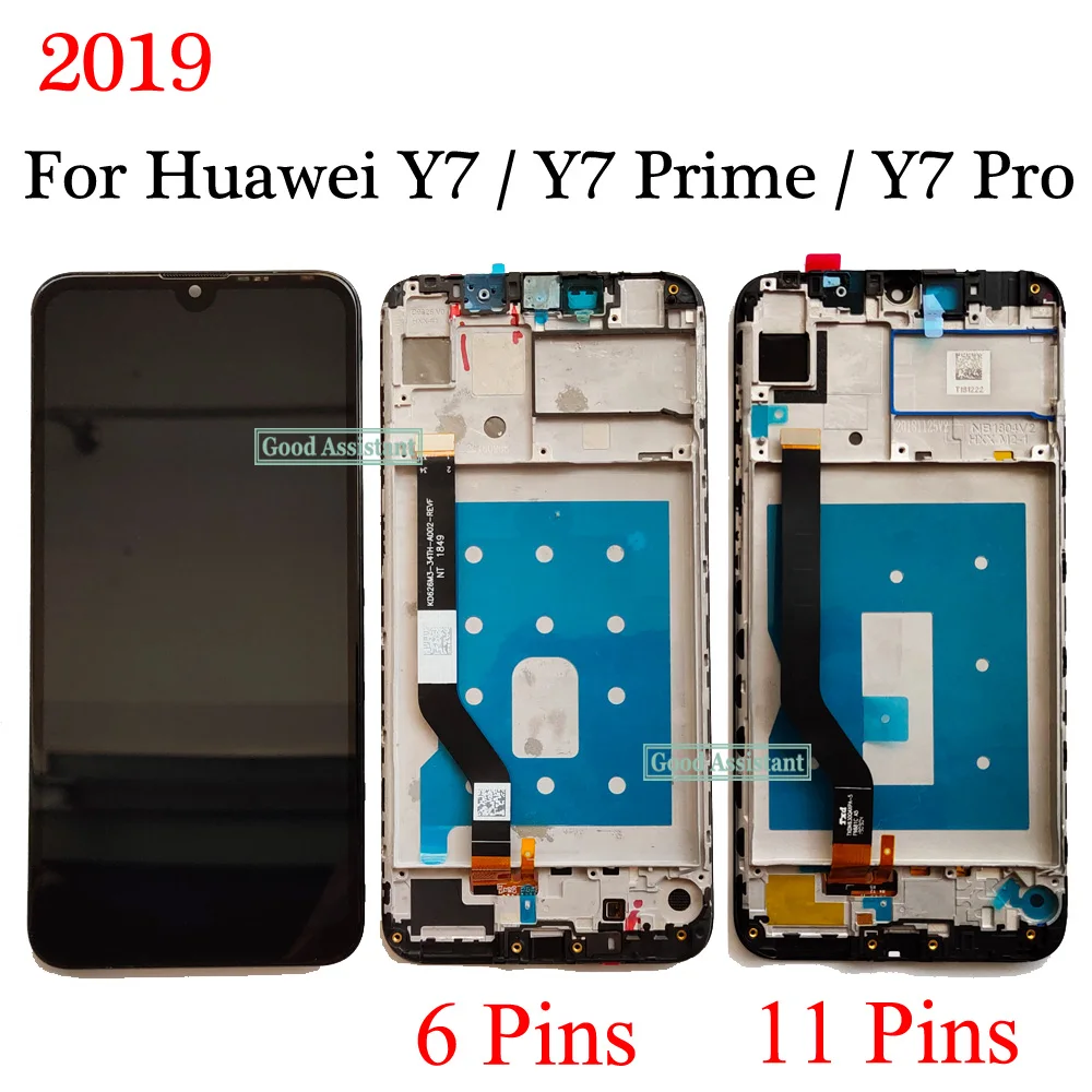 ЖК дисплей 6 3 дюйма для Huawei Y7 2019/Huawei Prime 2019 / Pro сенсорный экран с дигитайзером в