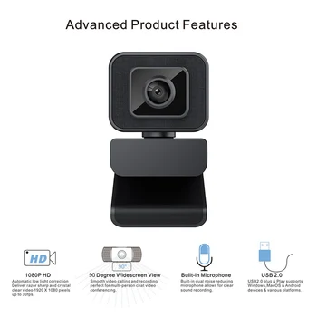 

New Full Webcam 1080P HD Web Camera USB Web Cam Manual Focus Computer Web Camera With Built-in Microphone For PC Laptop