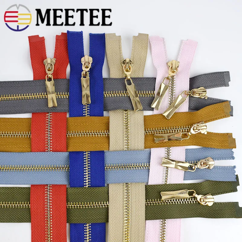 Meetee 1 шт/2 шт 85 см красочные 5# Металлические молнии золотые зубы открывающийся автоматический замок украшения молния DIY сумки пошив костюма Материал