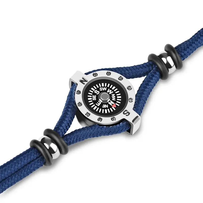 Титановый стальной веревочный браслет Adventure компас альпиниста украшение на открытом воздухе Кемпинг Туризм дикий инструмент для навигации