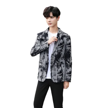 

Autumn Teen Men's Blazer Fashion Casual Coat Male, 2019 Slim Male suit jacket