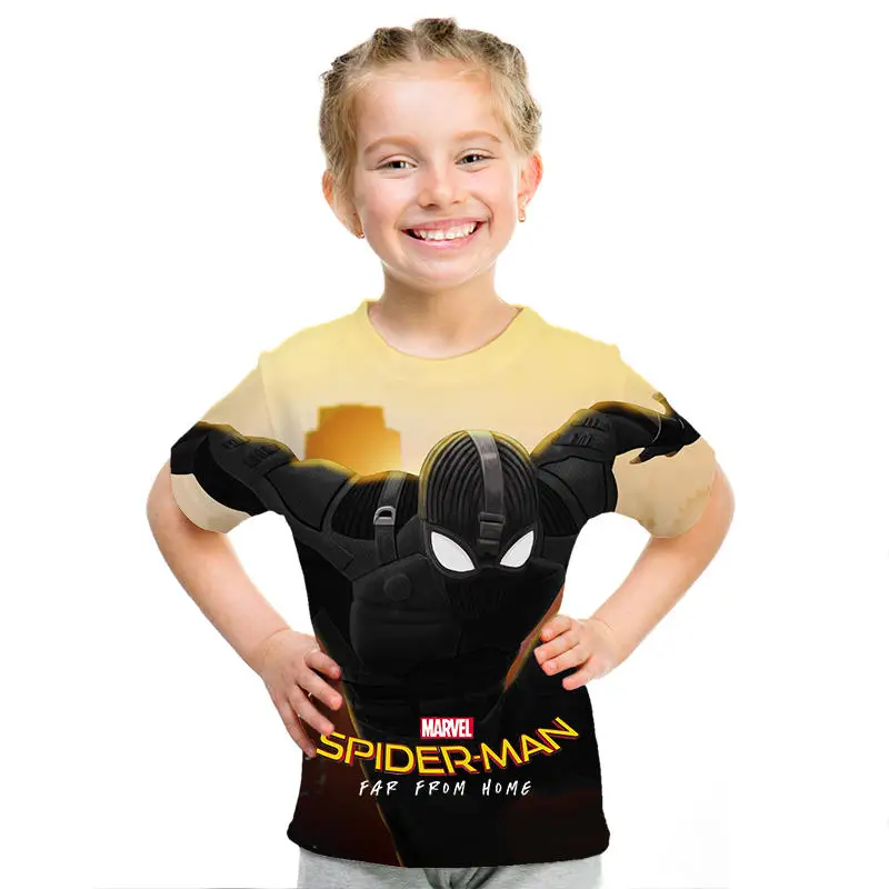 Футболка для мальчиков с человеком-пауком; детская футболка; футболки с супергероями для девочек; Детские футболки; одежда для детей; футболка; camiseta